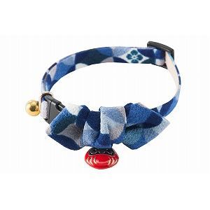 Daruma Charm Bow Tie Cat Collar <br>(Blue)