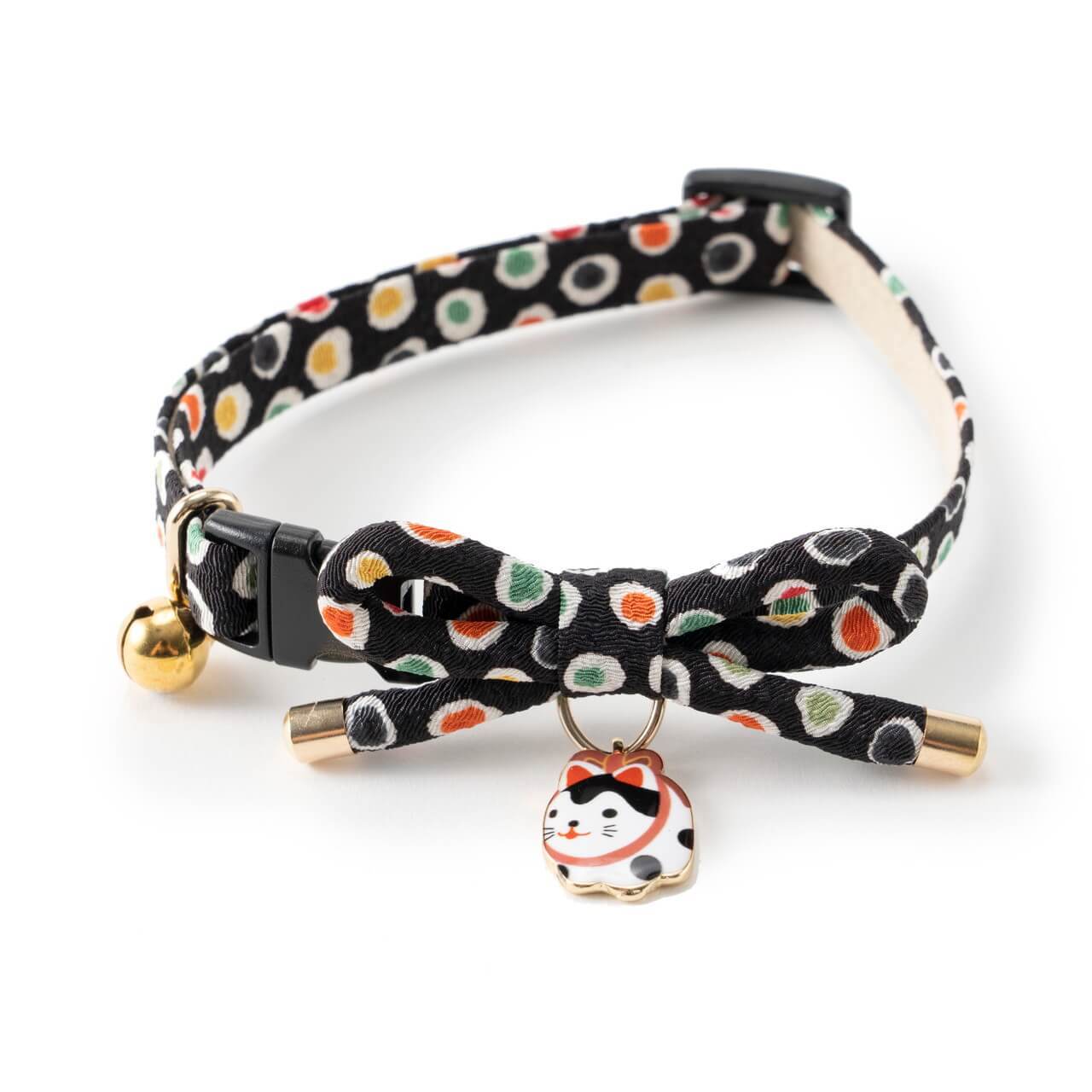 Zen Hariko Charm Cat Collar <br>(Black)