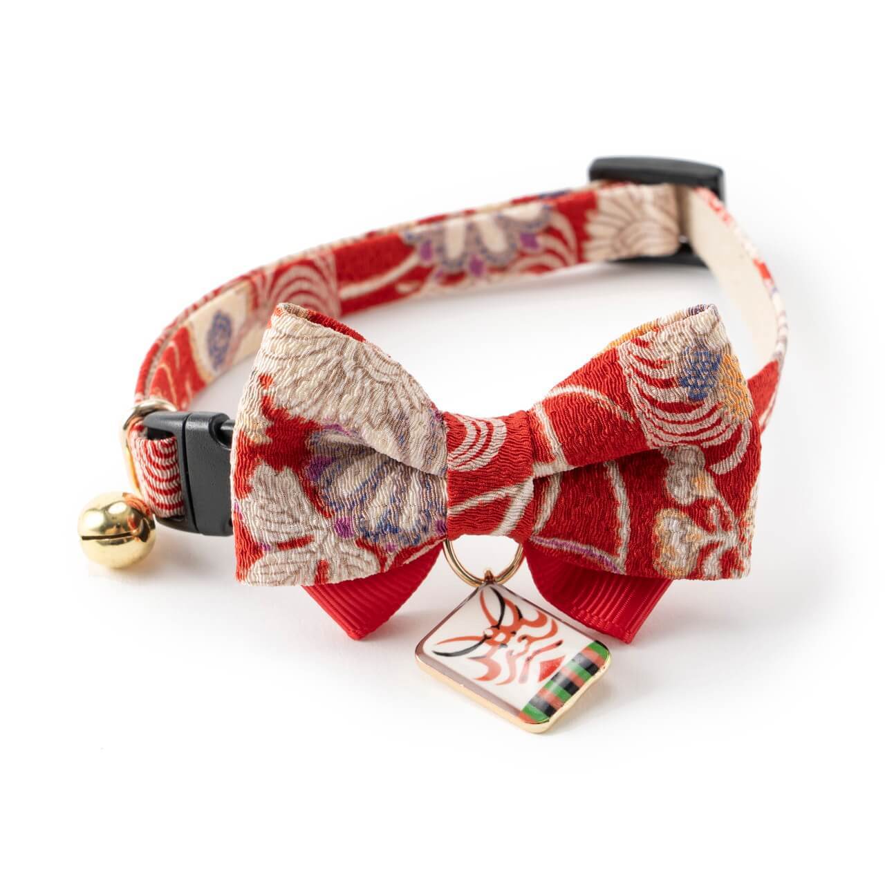 Kabuki Charm Bow Tie Cat Collar <br>(Red)