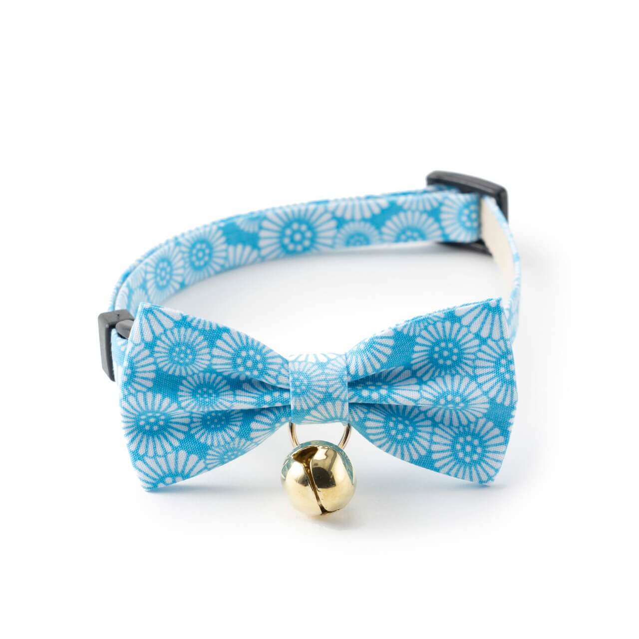 Kiku Ribbon Bow Tie Cat Collar <br>(Baby Blue)