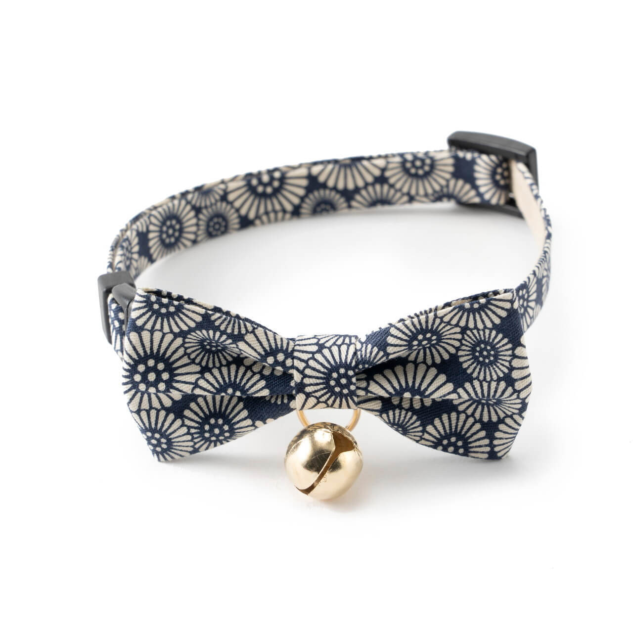 Kiku Ribbon Bow Tie Cat Collar <br>(Navy)