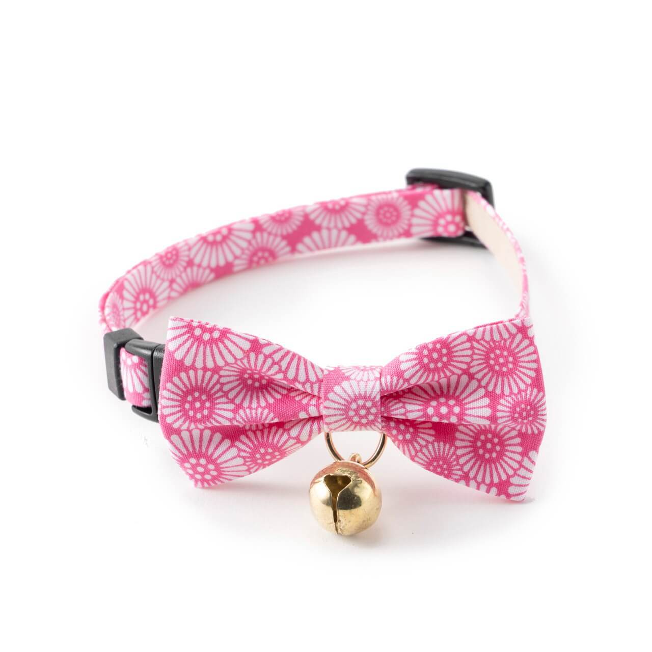 Kiku Ribbon Bow Tie Cat Collar <br>(Pink)