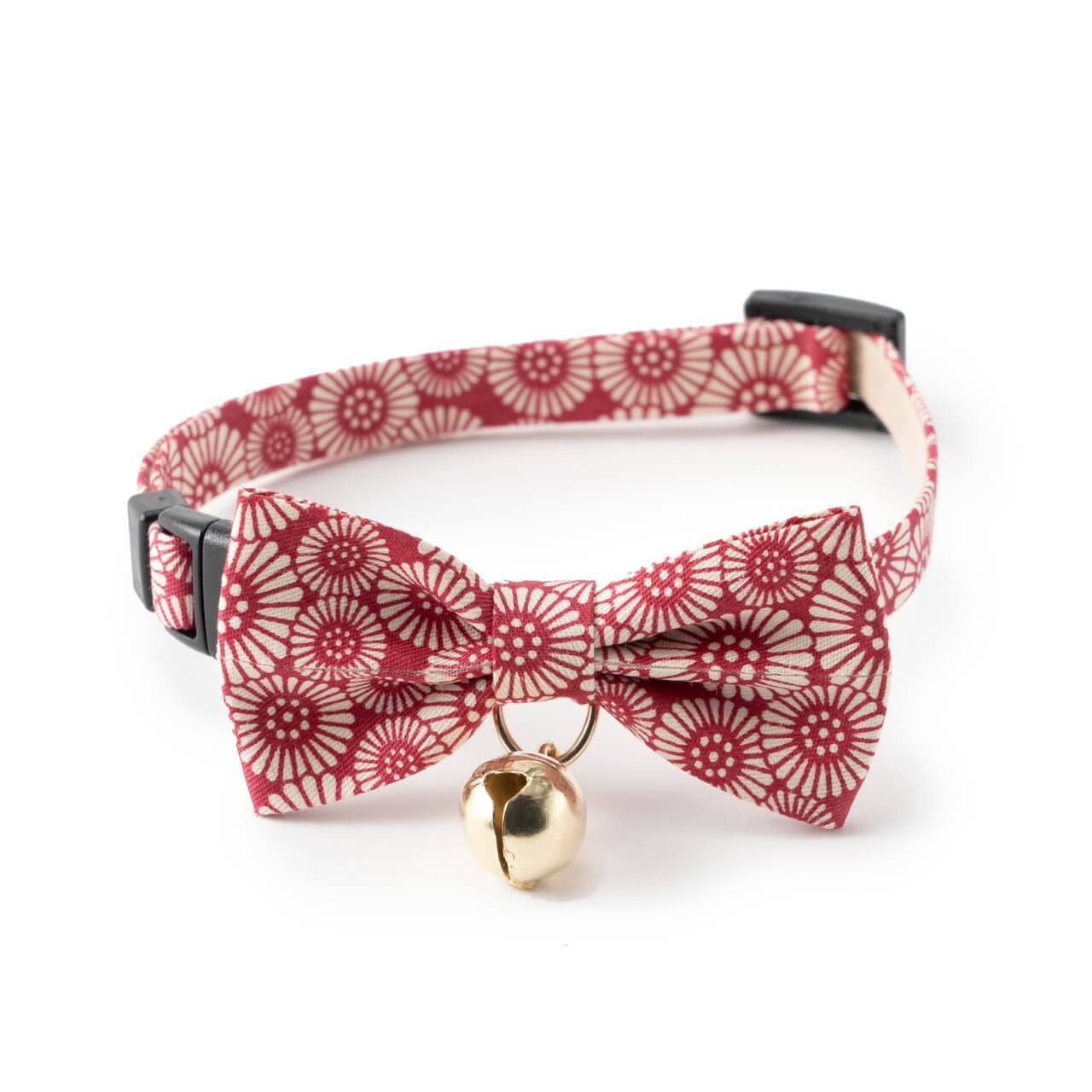 Kiku Ribbon Bow Tie Cat Collar <br>(Red)