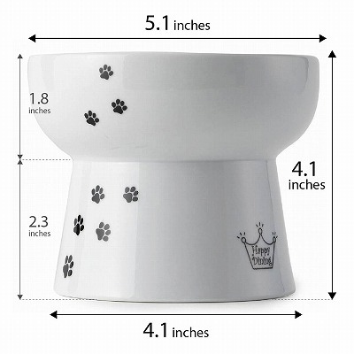 Necoichi Extra Tall Raised Cat Water Bowl (Cat)