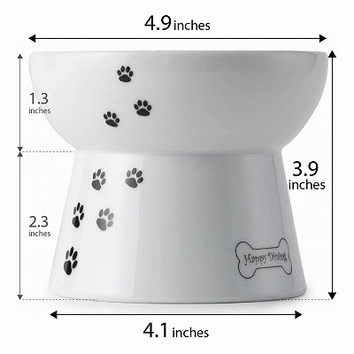 Necoichi Raised Dog Food Bowl