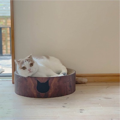 Cozy Cat Scratcher Bowl (Dark Cherry)12