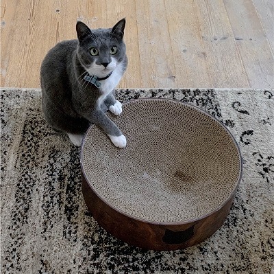 Cozy Cat Scratcher Bowl (Dark Cherry)13