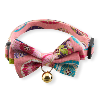 Temari Bow Tie Cat Collar <br>(Pink)