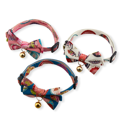 Temari Bow Tie Cat Collar Pink　4