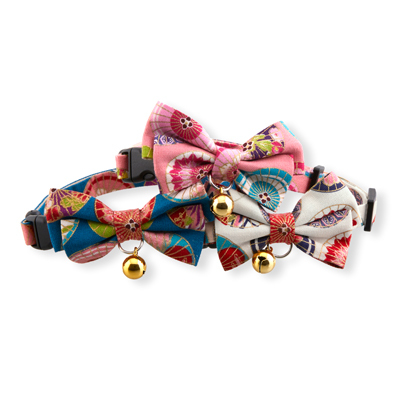 Temari Bow Tie Cat Collar Pink　5