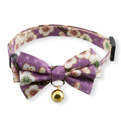 Hanami Bow Tie Cat Collar<br>(Lavender)