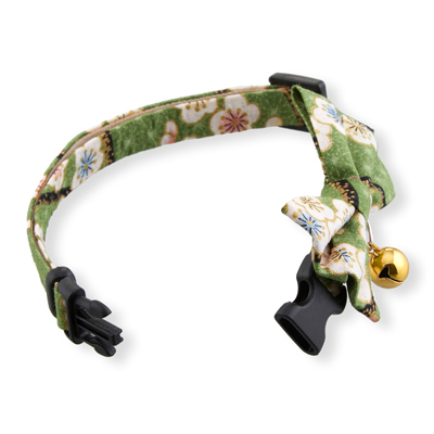 Hanami Bow Tie Cat Collar Green 3