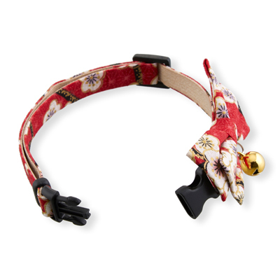 Hanami Bow Tie Cat Collar Red 3