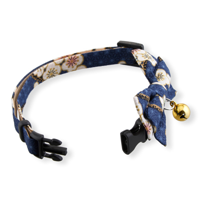 Hanami Bow Tie Cat Collar Navy 3