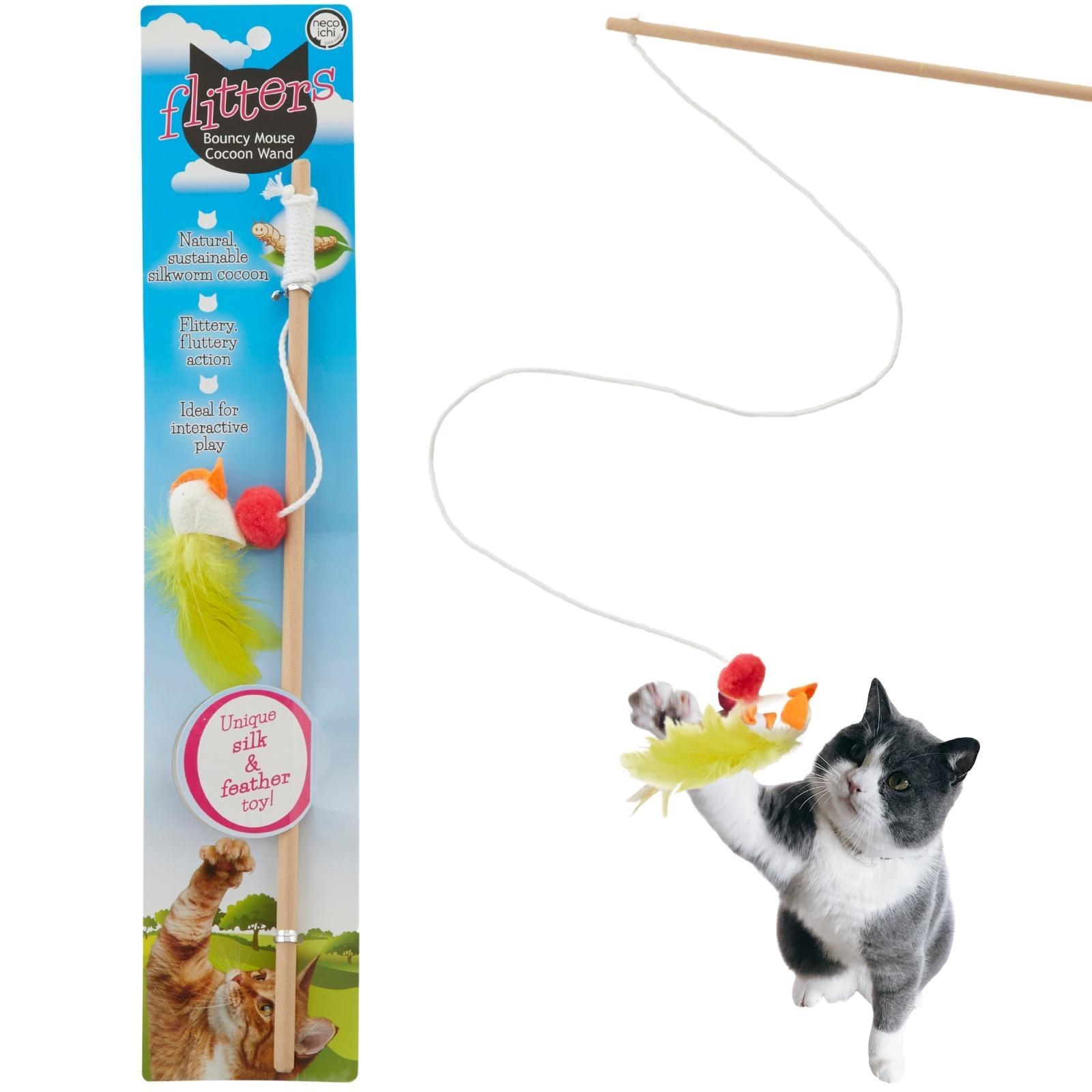 Flitters Bouncy Mouse Cocoon Wand (Feather)